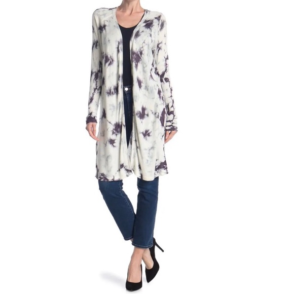 Sweet Romeo Tie Dye Open Drape Cardigan - Picture 1 of 13